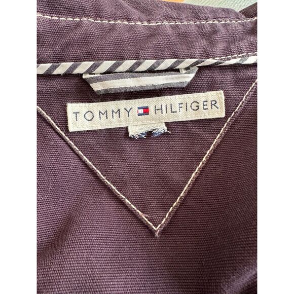 Y2k Tommy Hilfiger Women's Short Sleeve Faded Navy Blue Jacket Top size M - Picture 3 of 10